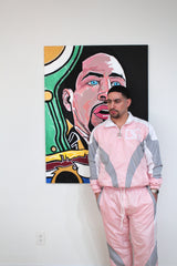 Pink retro DSG windbreaker.